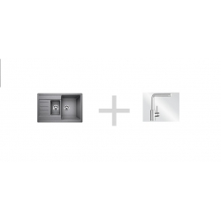 Zlewozmywak Blanco LEGRA 6S Compact + bateria MILA chrom